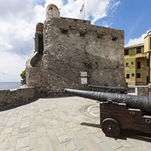 Castello della Dragonara in Camogli Fortress, Province of Genoa, Liguria, Italian Riviera, The Levant, Italy