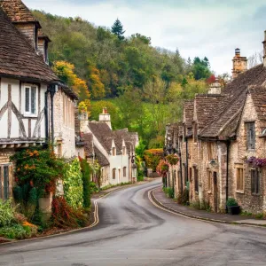 Castle Combe Fall Print, Wiltshire Landscape Castle Combe Fall Print, Wiltshire Landscape