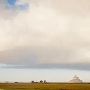 Mont-Saint-Michel Castle Print, Normandy Coastline Mont-Saint-Michel Castle Print, Normandy Coastline