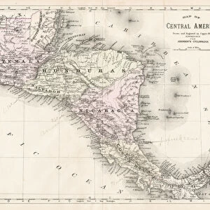 Central America map 1893