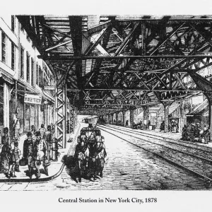 Central Station New York City Print, 1878 Central Station New York City Print, 1878