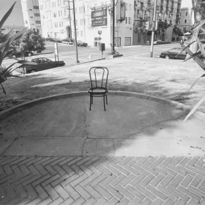 Empty Chair at Urban Intersection Print Empty Chair at Urban Intersection Print
