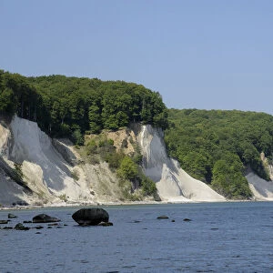 Chalk cliffs, Jasmund National Park, Ruegen, Rugia, Mecklenburg-Western Pomerania, Germany, Europe