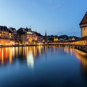 The Chapel Bridge, Lucerne, Switzerland