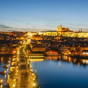 Charles Bridge Print at Sunset, Prague Charles Bridge Print at Sunset, Prague