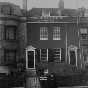 Charles Dickens Birthplace Print 1904 Charles Dickens Birthplace Print 1904