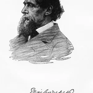 Charles Dickens Engraving Print Charles Dickens Engraving Print