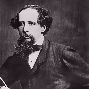 Charles (John Huffam) Dickens (1812-70), English author (B&W)
