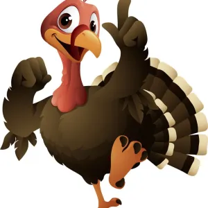 Cheering Turkey Print Cheering Turkey Print