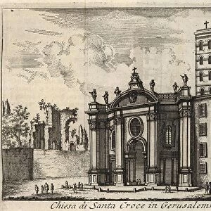 Chiesa di Santa Croce in Gerusalemme, Rome, Italy, 1767, digital reproduction of an 18th century original, original date unknown