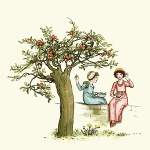 Two children under the orange tree Two children under the orange tree