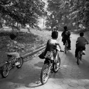 Children Riding Bicycles Print Children Riding Bicycles Print