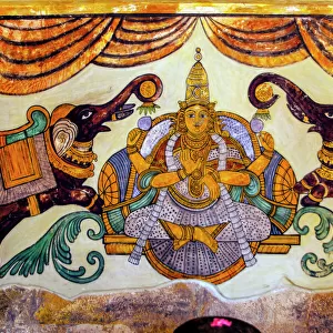 Chola period murals painting, Brihadeeswarar temple, Thanjavur, India