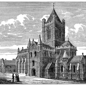 Christ Church Cathedral in Dublin, Ireland - 19th Century Christ Church Cathedral in Dublin, Ireland - 19th Century