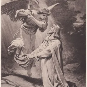 Christ on the Mount of Olives, photogravure, published in 1886 Christ on the Mount of Olives, photogravure, published in 1886