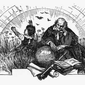 Christopher Columbus Planning His Exploration Engraving, Circa 1892 Christopher Columbus Planning His Exploration Engraving, Circa 1892