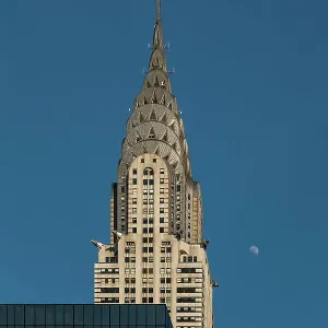 Chrysler Building and the moon Chrysler Building and the moon