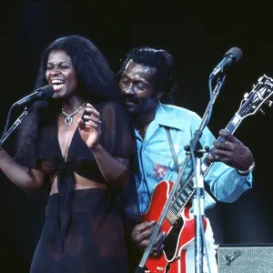 Chuck Berry Performing With His Daughter Chuck Berry Performing With His Daughter