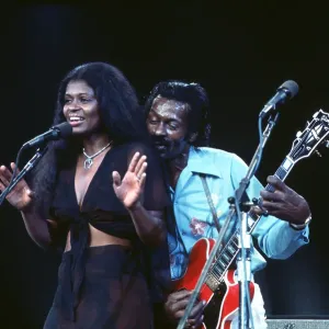 Chuck Berry Performing With His Daughter Chuck Berry Performing With His Daughter