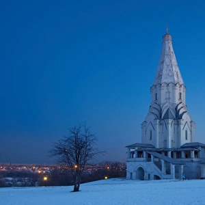 The Church of the Ascension in Kolomenskoye in winter