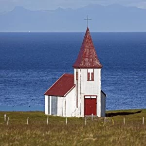 Church in Hellnar, Snaefellsnes Peninsula, West Iceland, Iceland