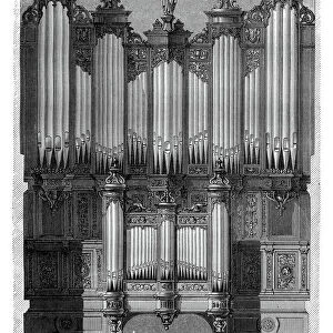 Church organ engraving 1881