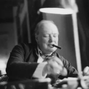 Churchill At His Desk Churchill At His Desk