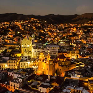 City of Guanajuato, Mexico at night