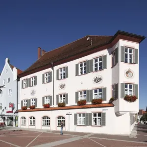 City Hall on Schrannenplatz square, Erding, Upper Bavaria, Bavaria, Germany, Europe City Hall on Schrannenplatz square, Erding, Upper Bavaria, Bavaria, Germany, Europe