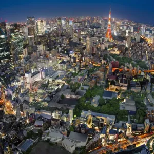 Tokyo Metropolis Aerial View Print Tokyo Metropolis Aerial View Print