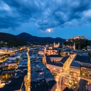 Salzburg Cityscape Print Salzburg Cityscape Print