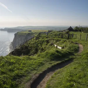 Cleveland Way coast path at Boulby near Staithes, North Yorkshire, England