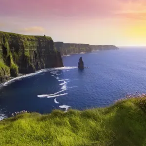 Cliffs of Moher at colourful sunset Co. Clare, Ireland Cliffs of Moher at colourful sunset Co. Clare, Ireland