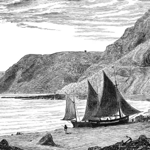 Cliffs near Whitby, Yorkshire Print