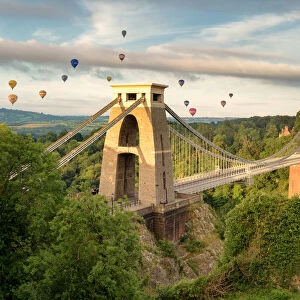 Clifton Suspension Bridge with Balloons