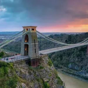 Puente de Clifton Suspension Bridge Vista Clásica Puente de Clifton Suspension Bridge Vista Clásica