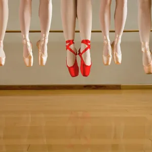 Ballet Dancers in Mid-Air Jumping Print Ballet Dancers in Mid-Air Jumping Print