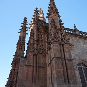 Close up on the FaAzade of the New Cathedral of Salamanca, Spain