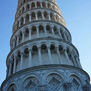 Close up on the leaning Tower of Pisa, Unesco, Italy