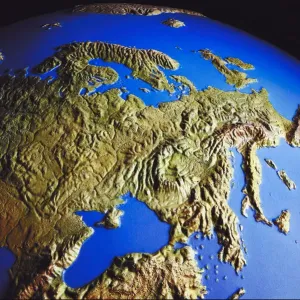 Close-up Earth Print on Black