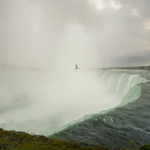 Close-up view of Niagara Falls Canadian horseshoe falls Close-up view of Niagara Falls Canadian horseshoe falls