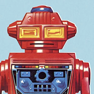 Closeup of a Red Robot