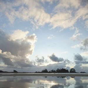Clouds At Sunset Over Chestermans Beach And Franks Island Near Tofino; British Columbia Canada