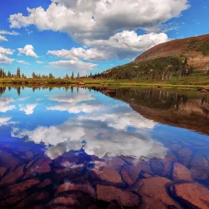 Cloudy blue lake Cloudy blue lake