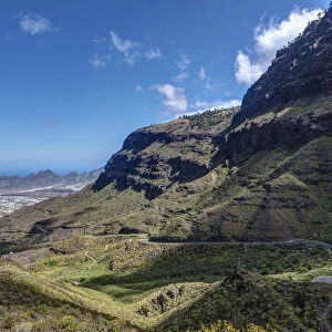 Coastal road near La Aldea de San Nicolas, Gran Canaria, Canary Islands, Spain, Europe, PublicGround
