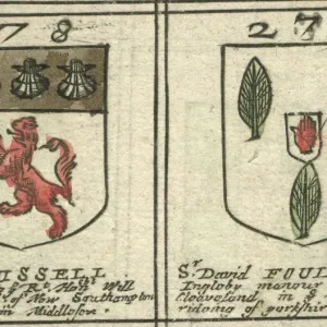 Coat of arms 17th century Russell and Foulis Coat of arms 17th century Russell and Foulis