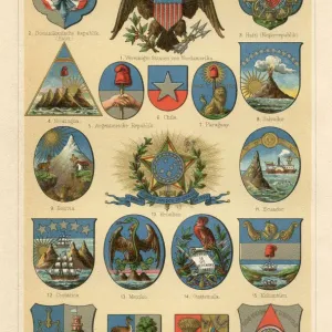 Coat of arms lithograph 1897 Coat of arms lithograph 1897