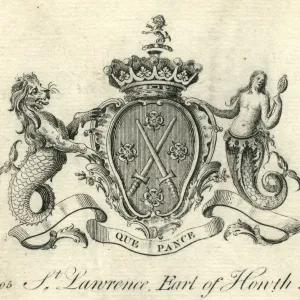 Escudo de armas del conde San Lorenzo de Howth siglo XVIII. Escudo de armas del conde San Lorenzo de Howth siglo XVIII.