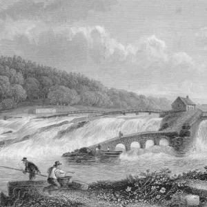 Coleraine Salmon Leap Print, 1834 Coleraine Salmon Leap Print, 1834