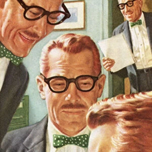 Collage of Man Wearing Glasses